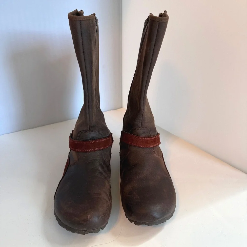 Merrell Haven Waterproof Boots Cinnamon Brown Leather Mid-Calf 7.5 Gorpcore